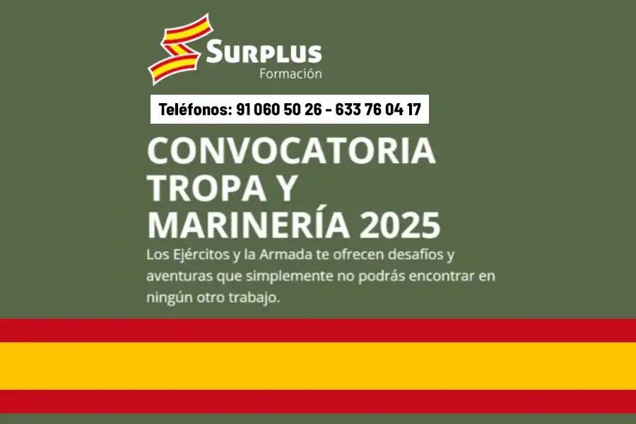 Convocatoria tropa y Marinería 2025